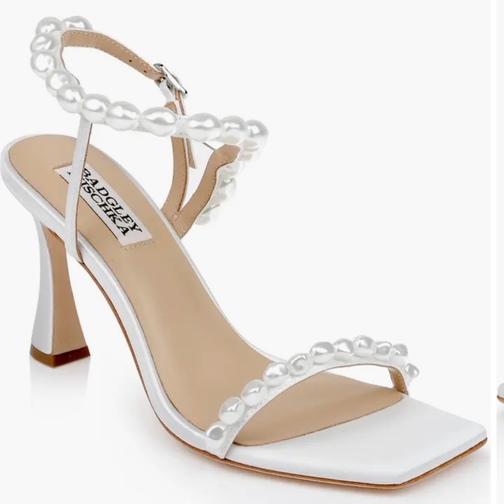 Badgley Mischka Pearl Embellished Heels